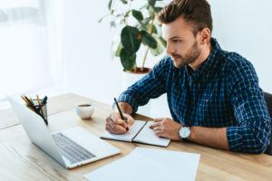 Man working at desk